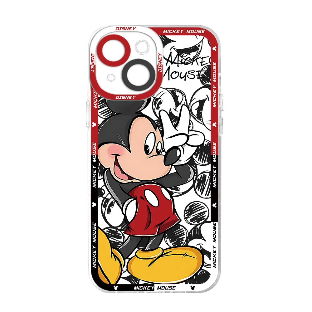thumbnail image 1 of Disney Mickey Minnie Mouse Case for Apple iPhone 8 12 Mini 13 Pro Max 11 15 Plus 7 X XS SE XR 14 Pro Cover Clear Silicone, 1 of 5