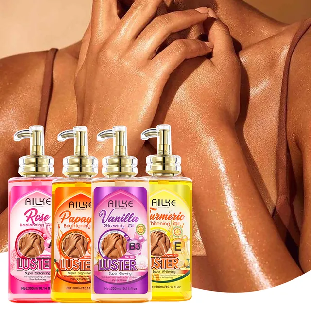 AILKE huile de Massage corporel éclaircissante, hydratante, Anti-rides, ridules sèches, élimination des taches foncées pour tous les Types de peau, 300 ml 1