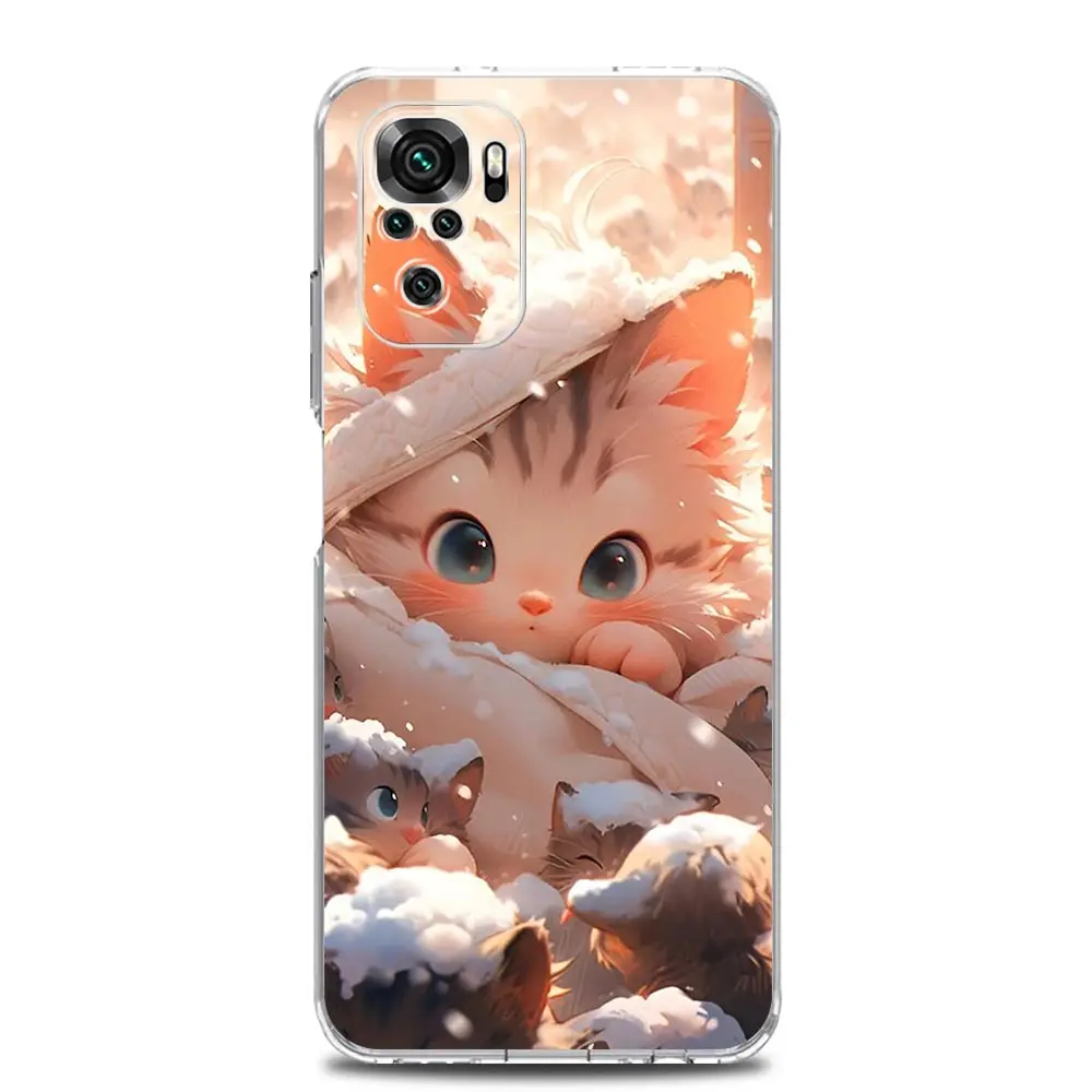 Cartoon Lovely Cat Art Fashion Phone Case Cover