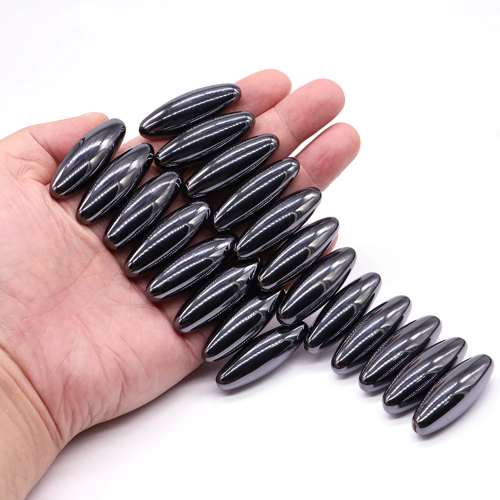 Hematite Olive Shaped Magneta Gemstones DIY Toying Stress-relieving Healing Energy Magneting healing stones