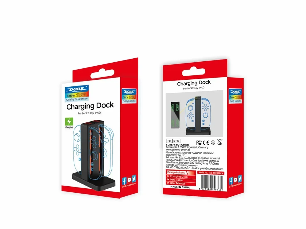 TNS-3192B Magnetic Charging Stand for N-S SWITCH 2 Joy with 4-Port