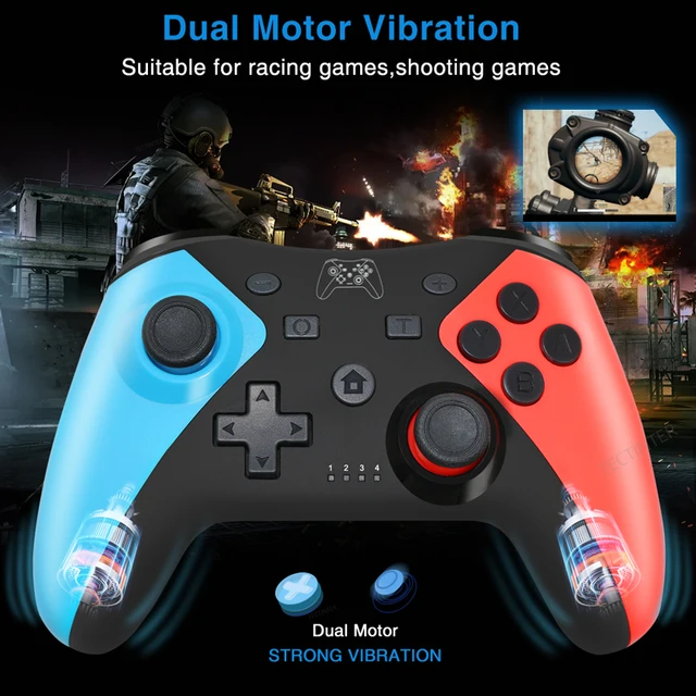 Wireless Bluetooth Controller Gamepad Compatible Nintendo Switch 2/Switch/Switch Oled/Switch Lite/Android Phone USB PC Joystick