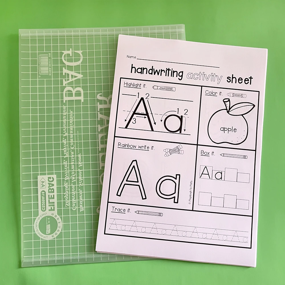 26 Pages ABC Letter Alphabet  Homework Activities Passages kid workbook practice Handwriting Practice Book for kid Preschoolers 3