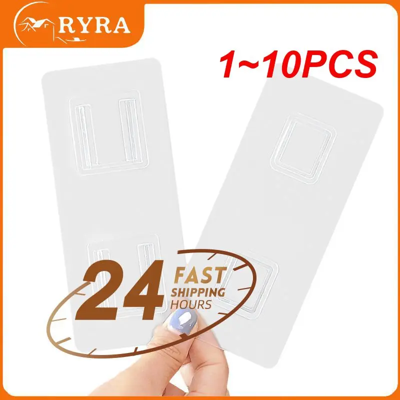 

1 ~ 10 шт. крючки без перфорации многоцелевой крючки без гвоздей клейкие настенные крючки двусторонние прозрачные прочные крючки для хранения в ванной комнате