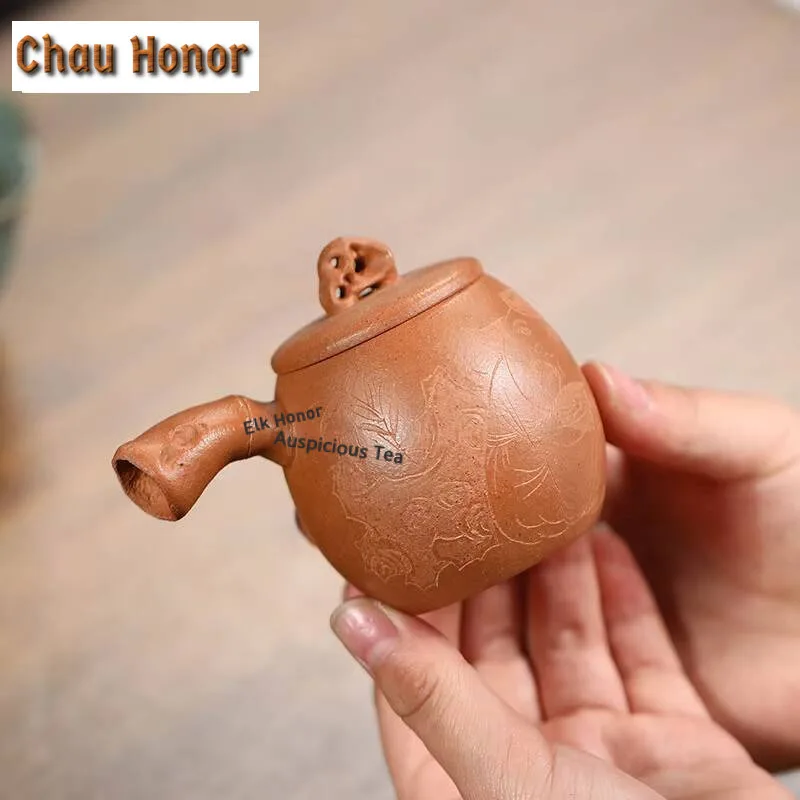 110ml High-grade Yixing Purple Clay Teapot Handmade Side Handle Tang Yu Tea Pot Classic Beauty Kettle Chinese Zisha Teaware Gift