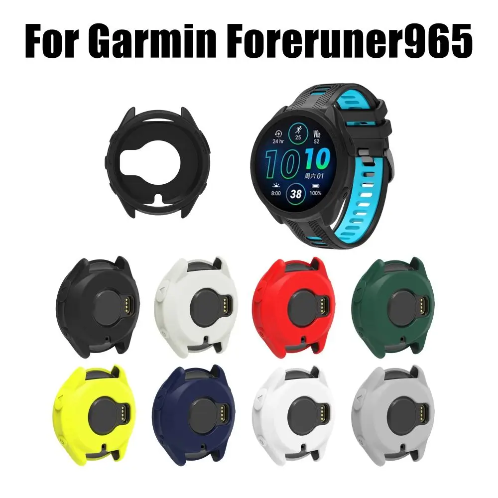 Watch screen protector case watch cover watch protective case watch case watch protective cover tpu protective case Silicone case for Garmin Forerunner 965 smart watch band protective bumper for Garmin 965 cover shell protector accessories