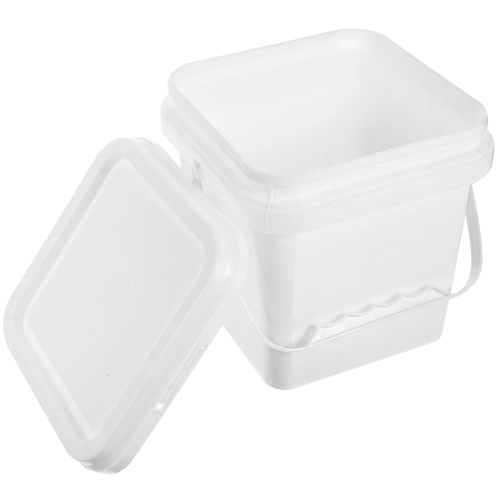 Plastic Bucket With Handle Lid Reusable Paint Bucket Oil Paint Pail Painters Kettle Empty Can With Lid