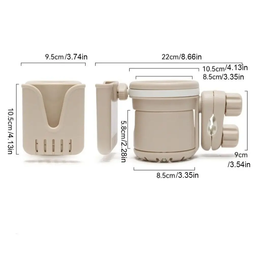 Large Caliber Baby Stroller Cup Holder Adjustable Anti-slip Cup Stand Easy To Install Coffee Drink Water Bottle Holder