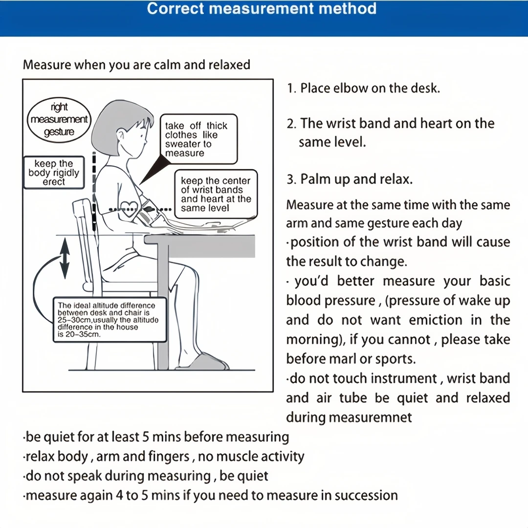 Sphygmomanometer, Household Automatic Blood Pressure Measuring Instrument, Arm-type Blood Pressure Meter(Without Battery)