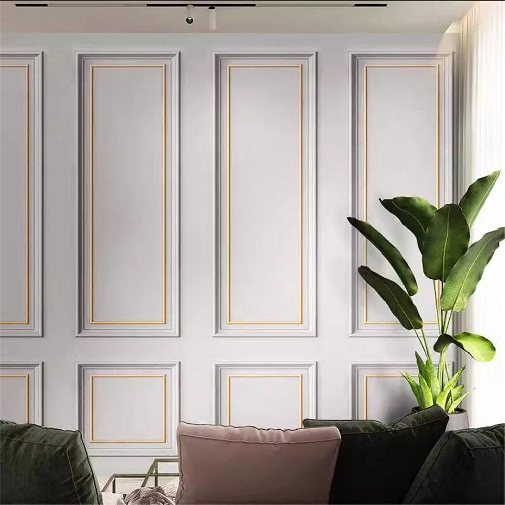 Linhas Geométricas 3d Papel de Parede para Painel de Parede Mural para Sala Europeu Gesso Linha Loja de Roupa tv Background Personalizado