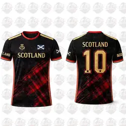 Men's Scottish Flag Football Shirt - Breathable Summer Sports Tee - XS (A)