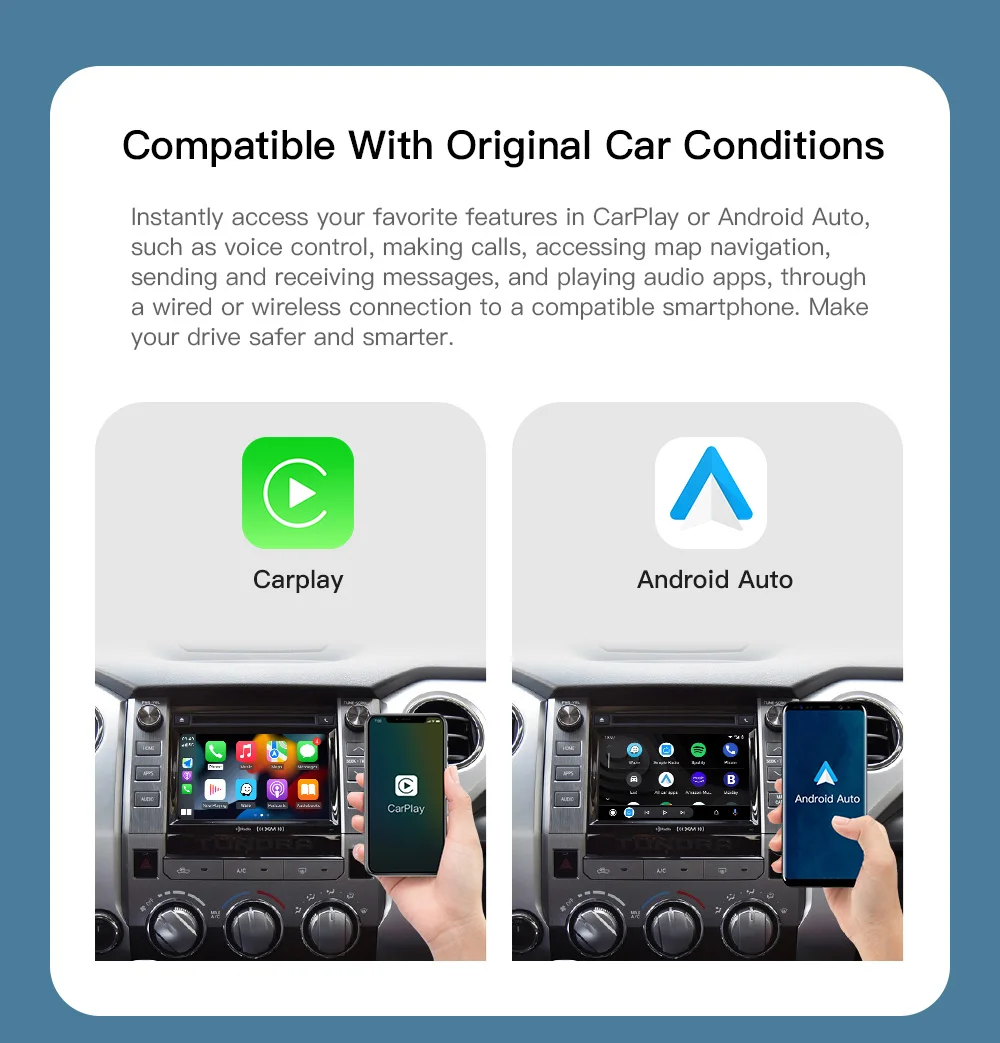 CARABC  Carplay ȵ̵ ڵ TOYOTA Touch 2 CHR Avalon Corolla Camry Yaris Auris RAV4 Highlander 2014-2019 ڴ