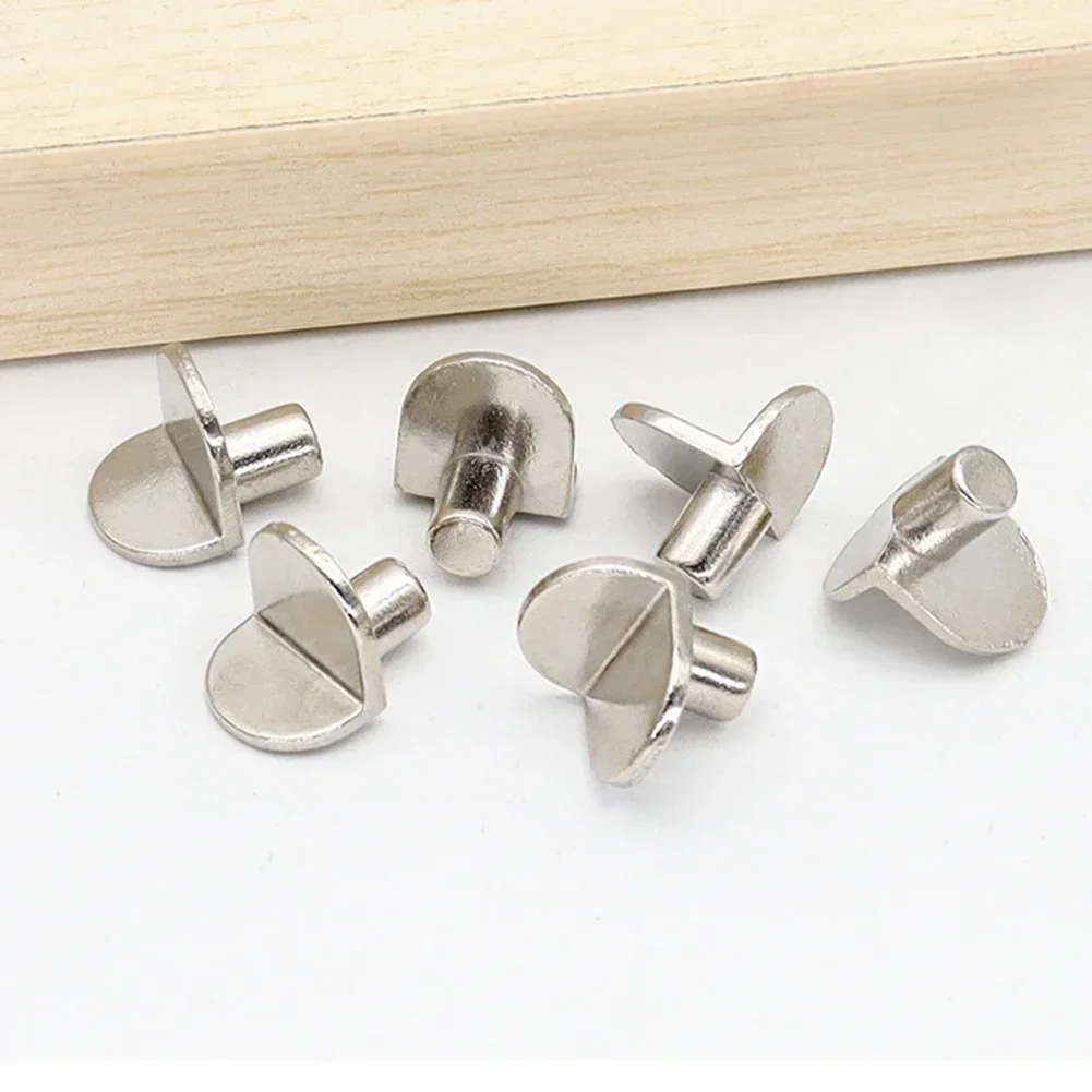 20PCS 5mm L-Shaped Shelf Support Studs - Wall Cabinet Brackets for Wood/Glass Boards, Furniture Bracket Holders