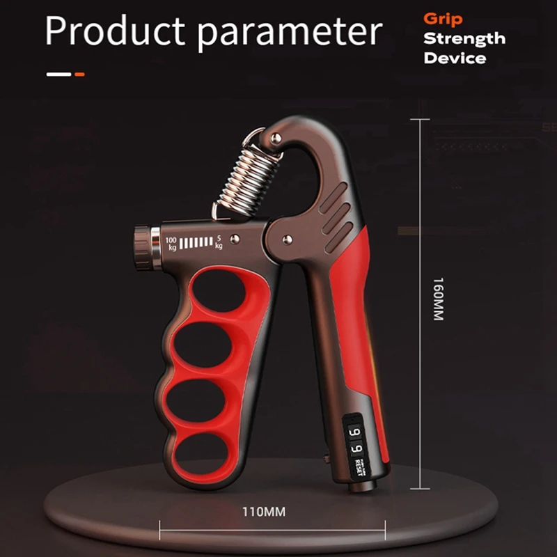 2 Pack Hand Grip Strengthener For Muscle Building And Injury Recovery 11-220 Lbs Hand Squeezer Adjustable Resistance