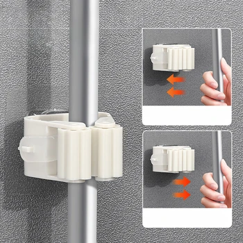 가정용 벽걸이 걸레 정리함 거치대 브러시 빗자루 행어, 가정용 보관 랙, 욕실 흡입 행잉 파이프 후크 도구, 1 개