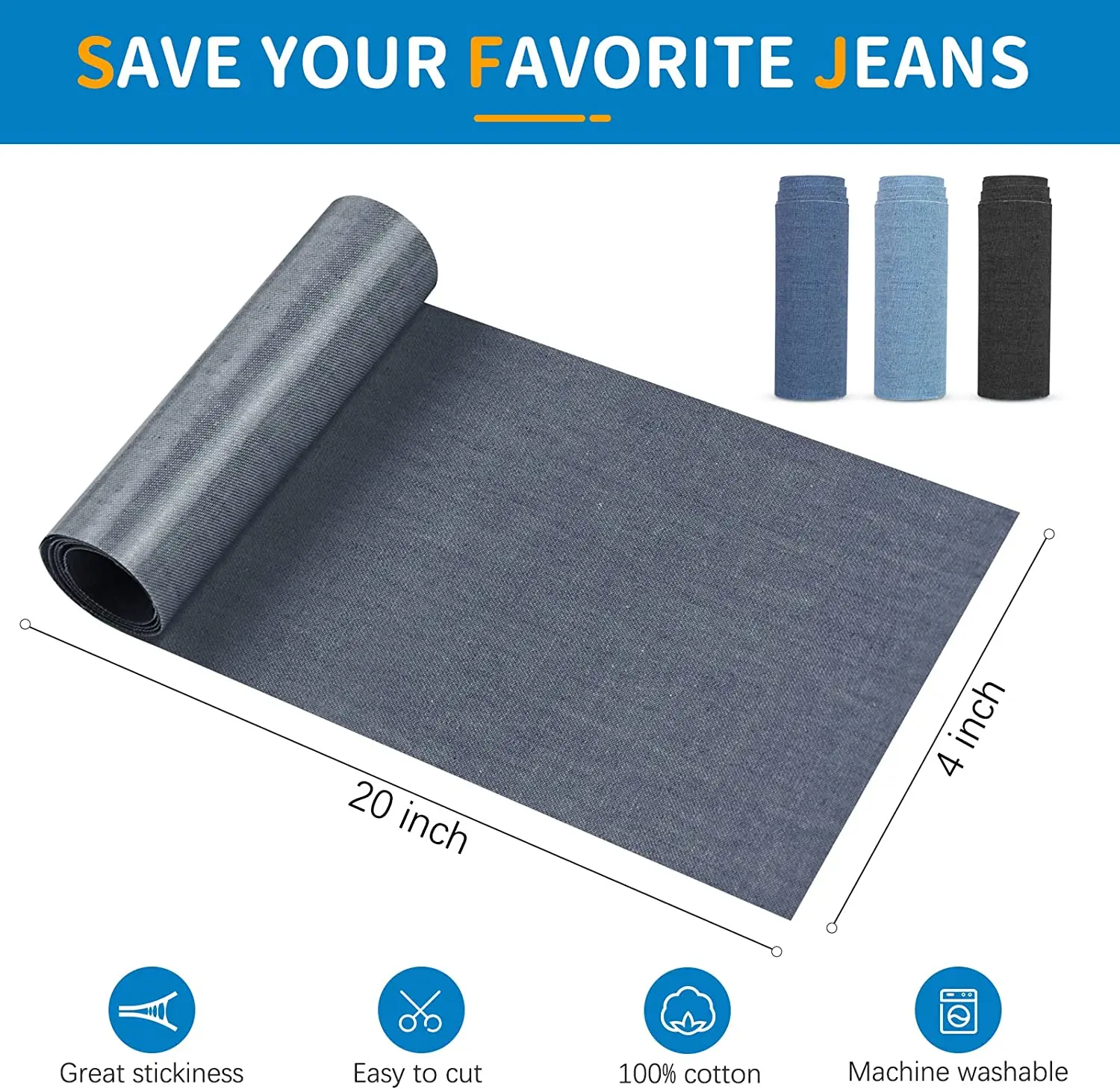 Blue Jean Patches Blue Jeans Denim Patches Blue Jeans Patches Iron On Inside  Patches For Clothing Repair Denim Patches For Jeans - AliExpress