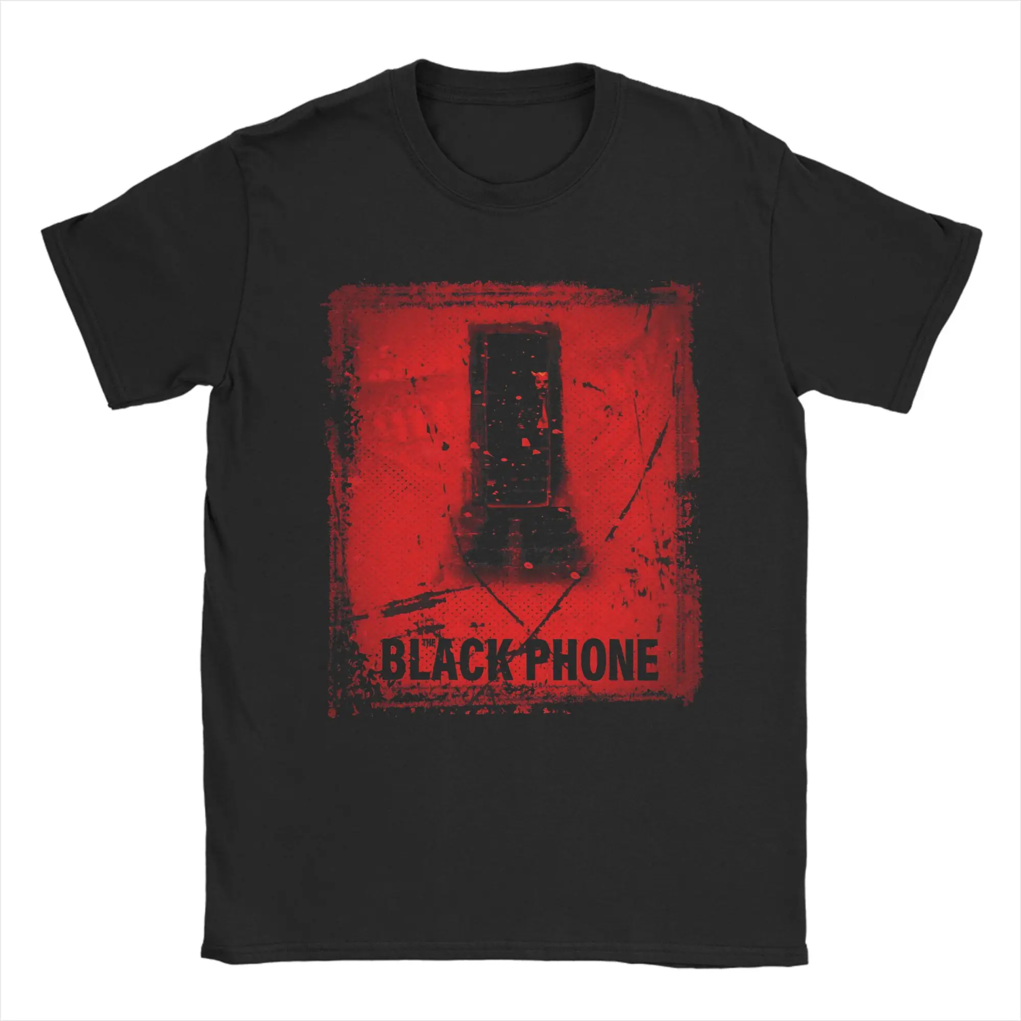 Vintage Horror Movie Graphic Crewneck T-Shirt - Men's Pure Cotton Short Sleeve Tee Gift