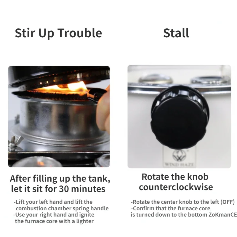 6L Kerosene Heater & Stove 360° Surround Portable Radiant Heater  Kerosene Heater for Home ,Garage, Camping,Hunting,Cooking 4