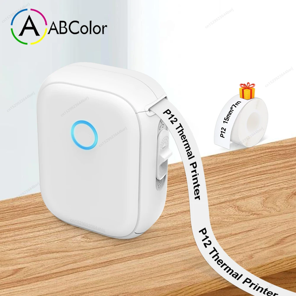 Compact Inkless Thermal Label Printer with Auto-Cut and Self-Adhesive Sticker Capability