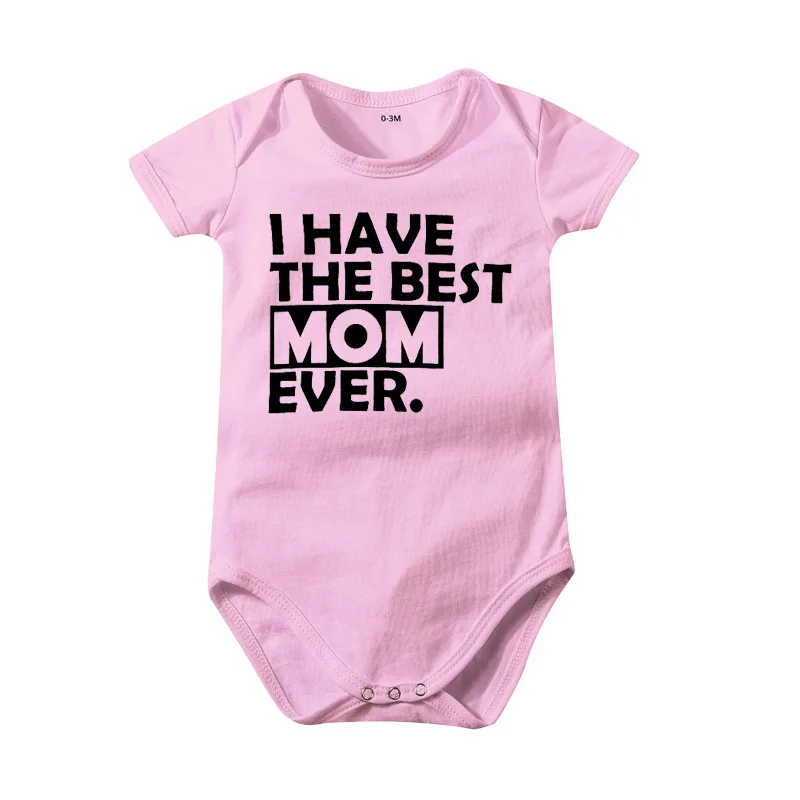 Pure Cotton Baby Rompers Crawling Clothes for Babies Buttocks Summer MOM DAD  Baby Clothes New Born Baby Girl Romper 5