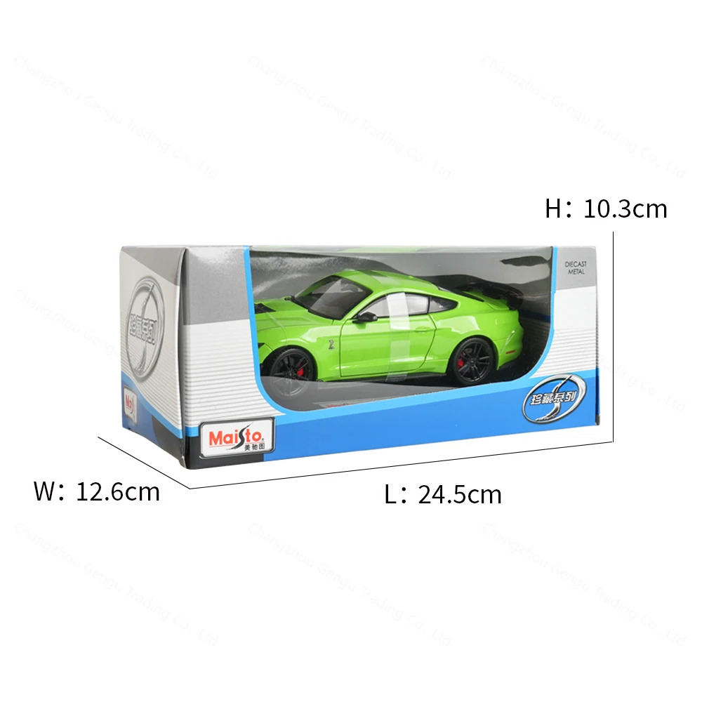 Maisto 1:24 2020 Mustang Shelby GT500 Orange Static Die Cast Vehicles Collectible Model Car Toys Gift collection 4