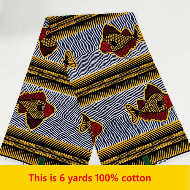 African Print Fabric Wax Tissu Africain Coton 100% Cotton High Quality  Original Wax Sewing Fabric Patchwork Material 6yard - AliExpress