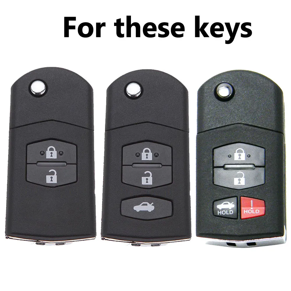 Silicone Car Key Case Cover - Keyless Remote Fob Shell Protector