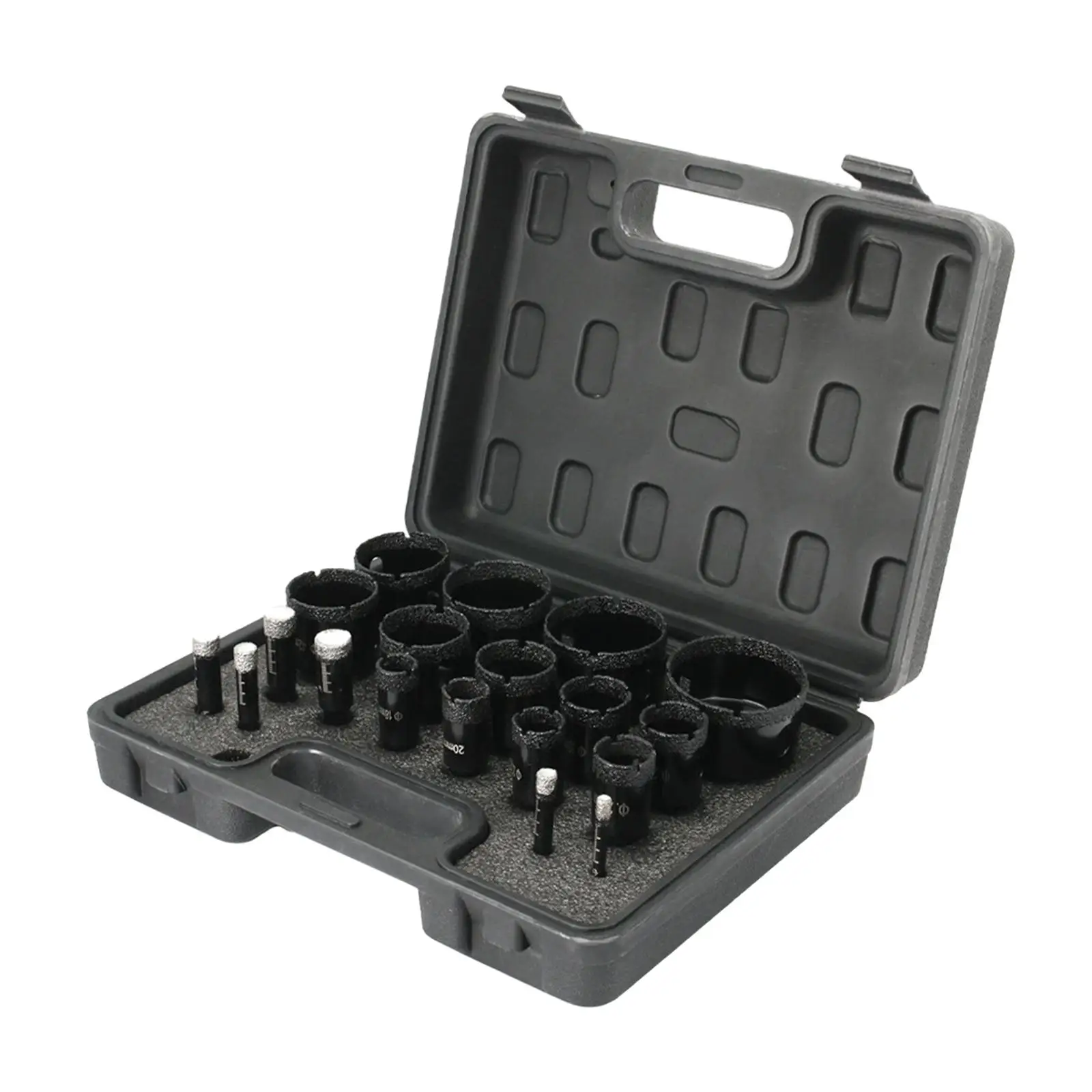 

19 Pieces Diamond Drill Bit Set Hole Opener Drill Bit Hollow Drill Hole Bit Set for Stone Porcelain Granite Ceramic Glass