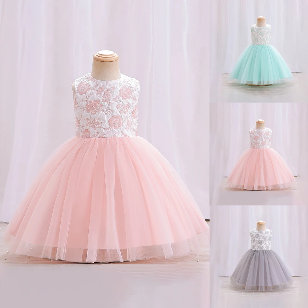 

Baby Girl Ball Gown Princess Dress1st Birthday Party Wedding Dress For Girl Palace Evening Formal Occasion Dresses Kid Costume