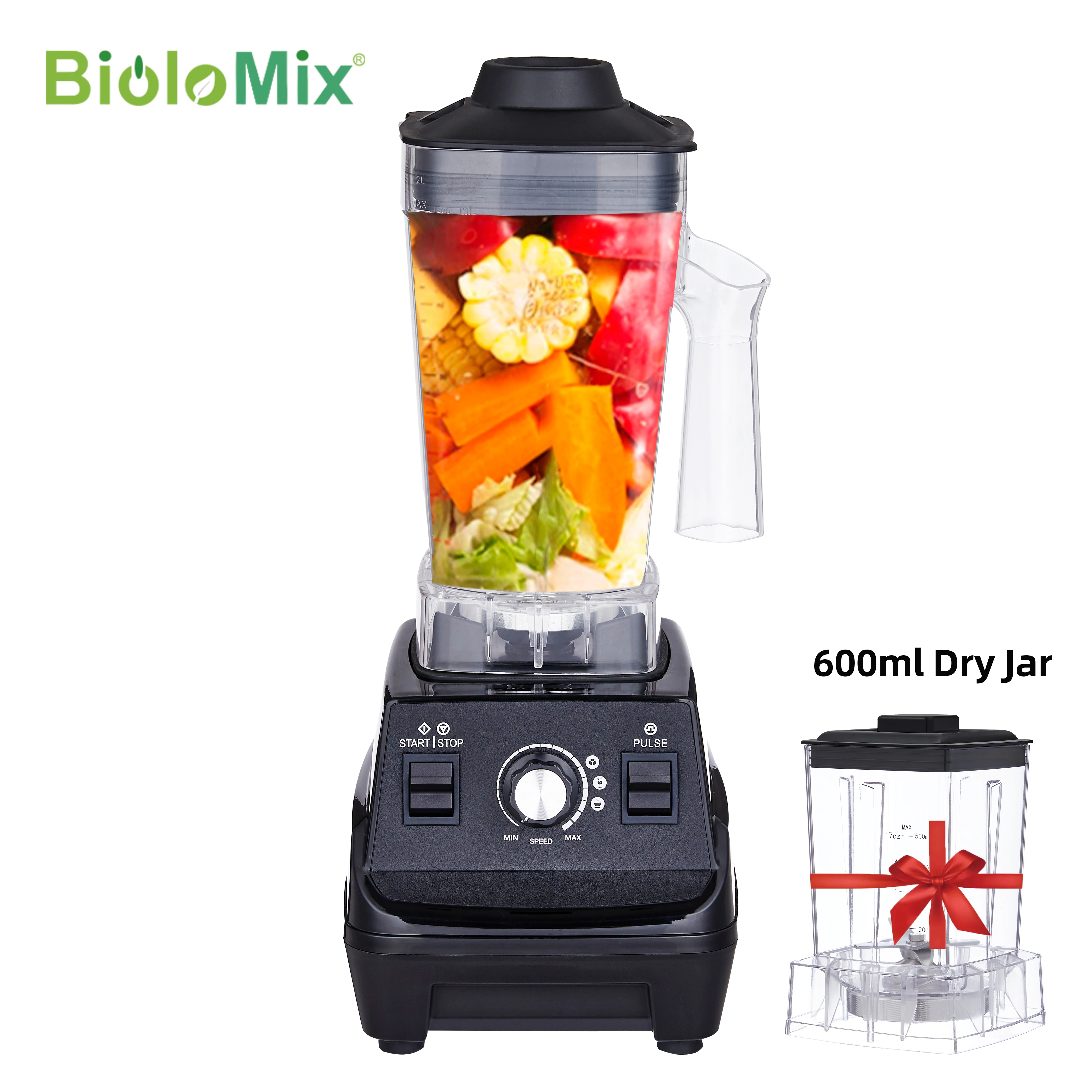 WEONESEE Krachtige blender, professionele smoothie maker, 2000 W, 2 l