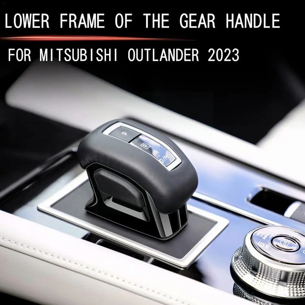 

Аксессуары для интерьера для Mitsubishi Outlander 2022 2023 2024 ABS, черная крышка для головки ручки переключения передач автомобиля, внутренняя отделка, чехол для телефона X3V4
