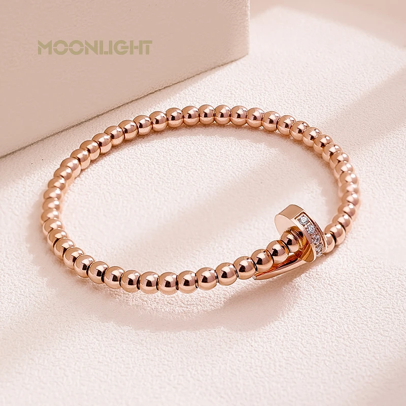 Zirconia Bangle Bangle Bracelet Beaded Bracelet Bead Bracelet Zircon Bracelet Classic Round Beads Nail Bracelets Wristband Bangles For Women Accessories