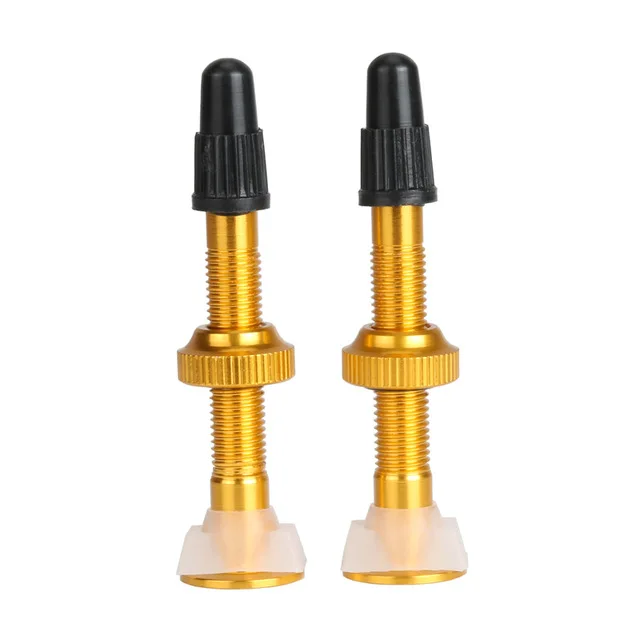 Bicycle Tubeless Valve 1/2PCS 40mm Bicycle Tubeless Valve Aluminum Alloy Road Bike Nozzle