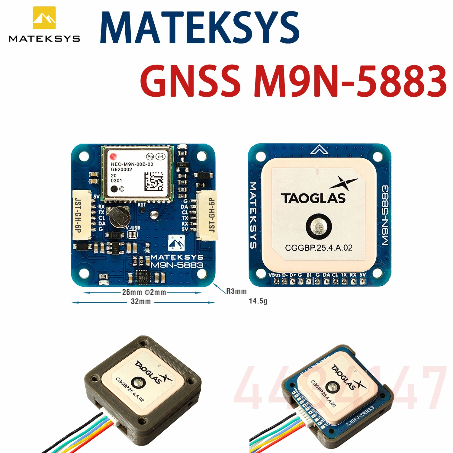 Module GNSS M9N-5883 avec boussole QMC5883L - GPS multi-constellation
