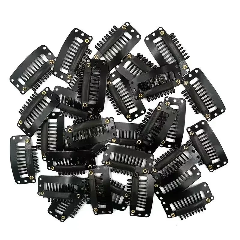 10-100Pieces  Hair Clips 32mm Hair Extensions Snap Clip for Women Metal Wig Comb Clips for Hair Extensions