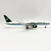 ⁦مجسم طائرة الخطوط السعودية B787 لعرض المجموعات 30 سم | 30cm Saudi Arabia Airlines B787 Resin Airplane Model⁩ - الصورة ⁦2⁩