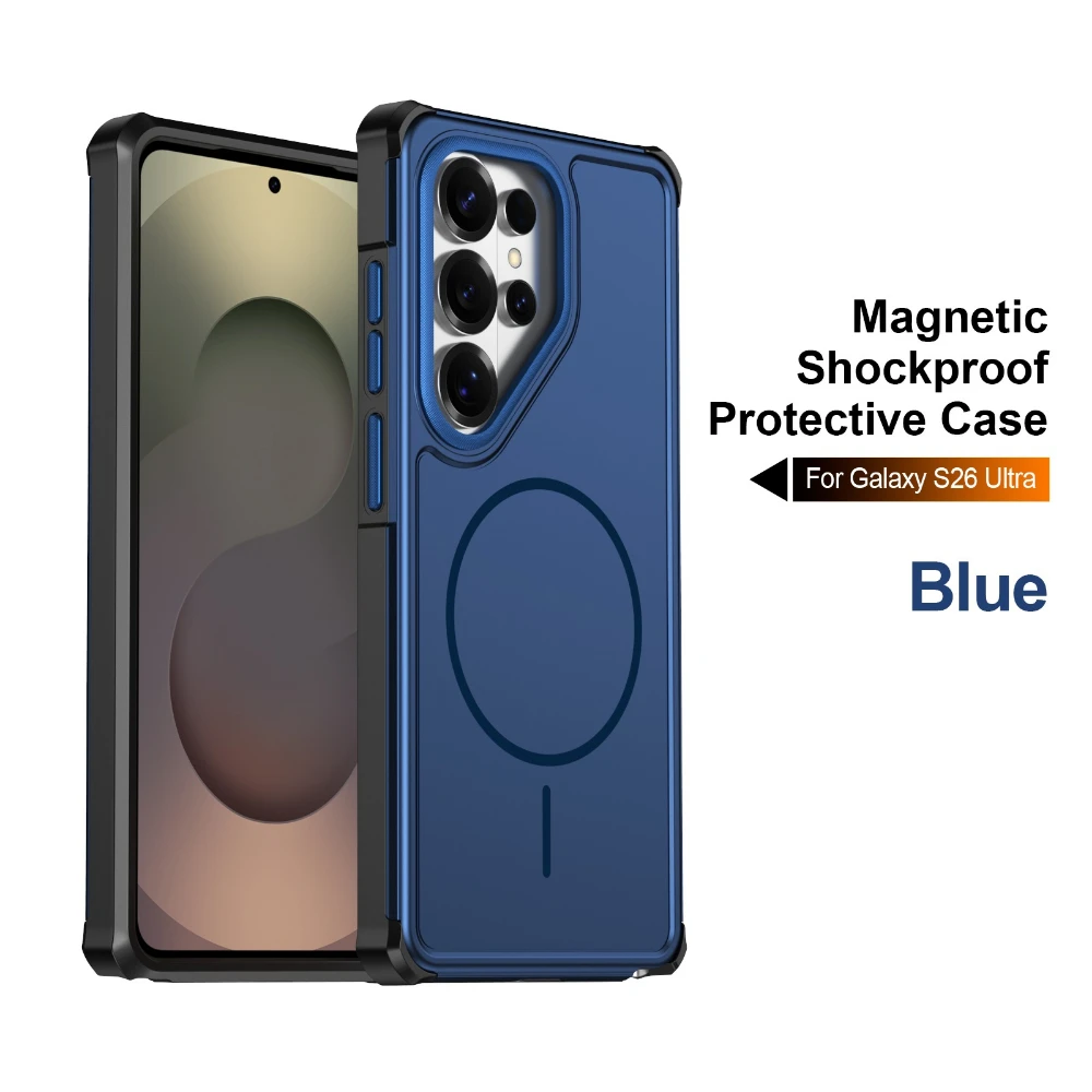 Magnetic Charging Solid Color Phone Case with Enhanced Protection