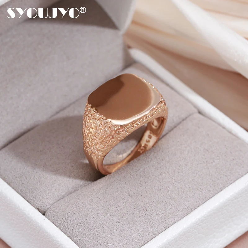 Gold Color Ring Finger Ring Men's Rose Gold Color Ring For Man