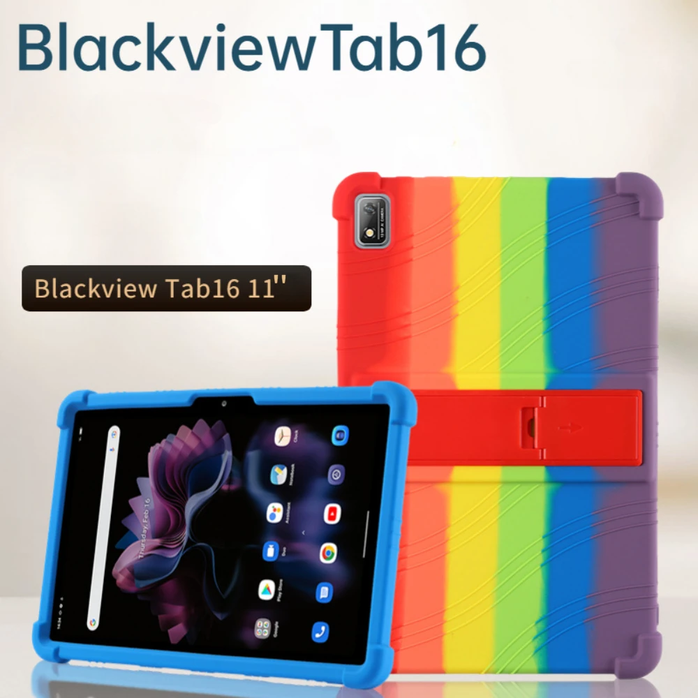 Étui en silicone souple pour Blackview Tab 16 et 11, coque de protection  complète, support de support, tablette en effet, enfants - AliExpress