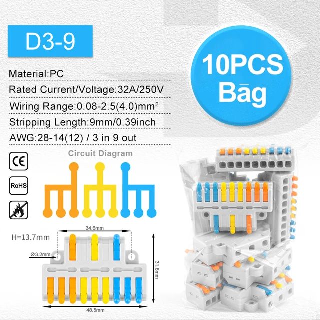 D3-9 10PCS