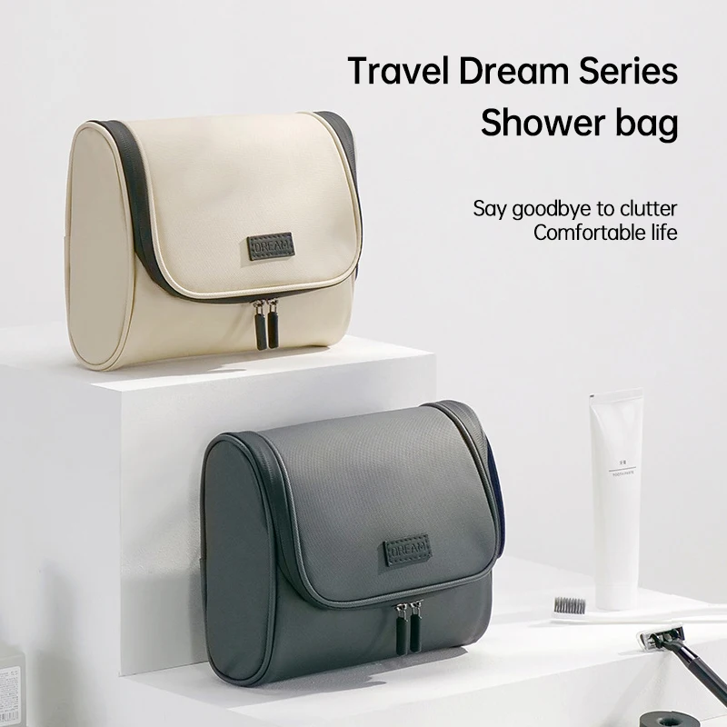 Brand-new Practical Fashion Wash Makeup Bag Portable Travel Essentials Waterproof Hook Hanging Bathroom Shower Cosmetic Case