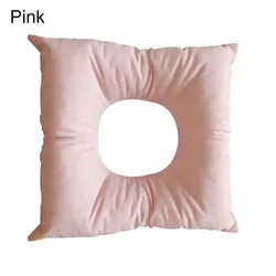 Luxurious Soft Cotton Spa Massage Pillow with Face Hole - Washable and Reusable Cushion (Pink)