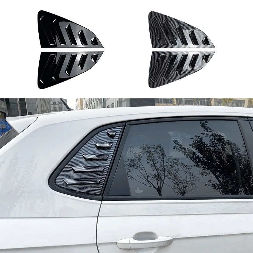 

For VW Volkswagen Polo MK6 Polo 2018+Louver Rear Window Car Sticker Exterior Spoiler Lip Wing Body Kit Splitter Cover Trim