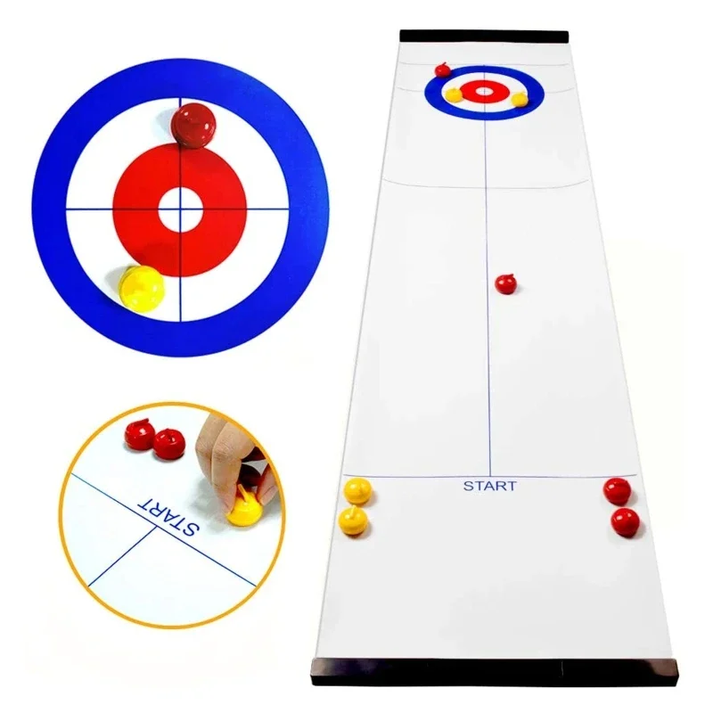 Família Curling Jogo de Mesa Adulto Treinamento Crianças Jogo de Bola de  Mesa Divertido Brinquedo Set Play, 100% Novo