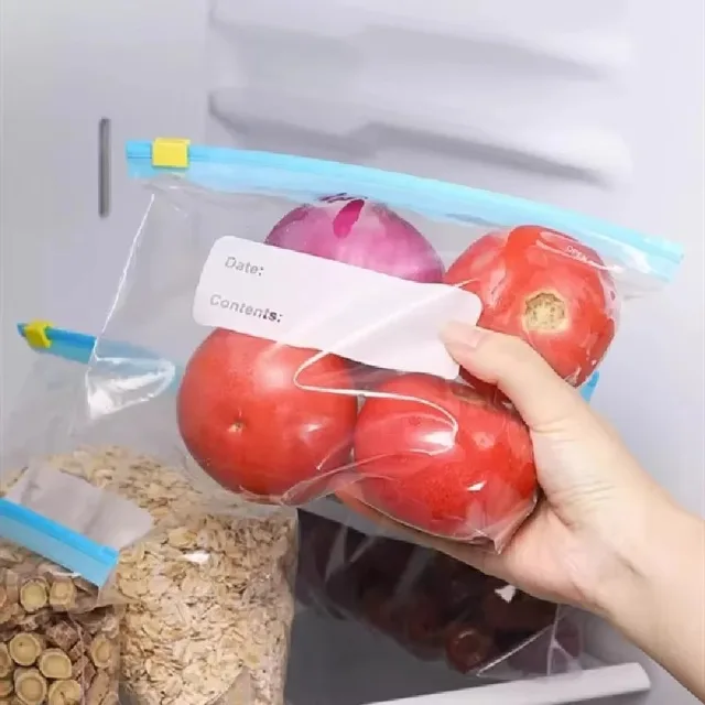 Sac à fermeture éclair réutilisable, 60/10 pièces, sacs de congélation à fermeture éclair debout, réfrigérateur, légumes, fruits, conteneurs de scellage, pochette de rangement étanche 2