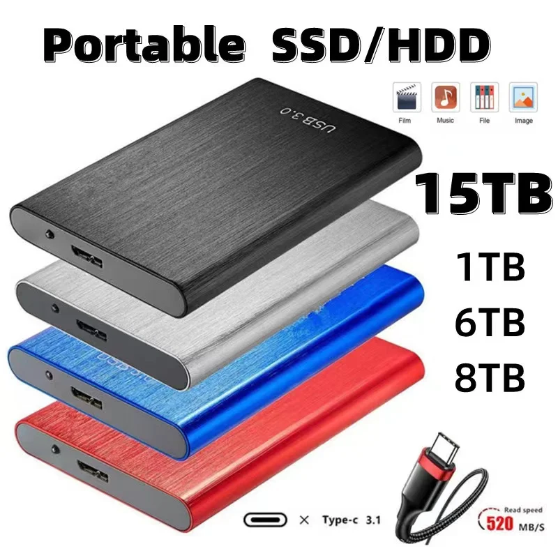 Original Portable High-Speed SSD/HDD 2TB/4TB/8TB/16TB/30TB External Hard Drive 3.0 Interface Memory Hard - AliExpress