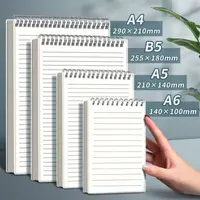 A4/A5/A6/B5 Coil Notebook Grids/Blank/Horizontal Line Flip Over Design Spiral Notepad Sketchbook School Office Supplies