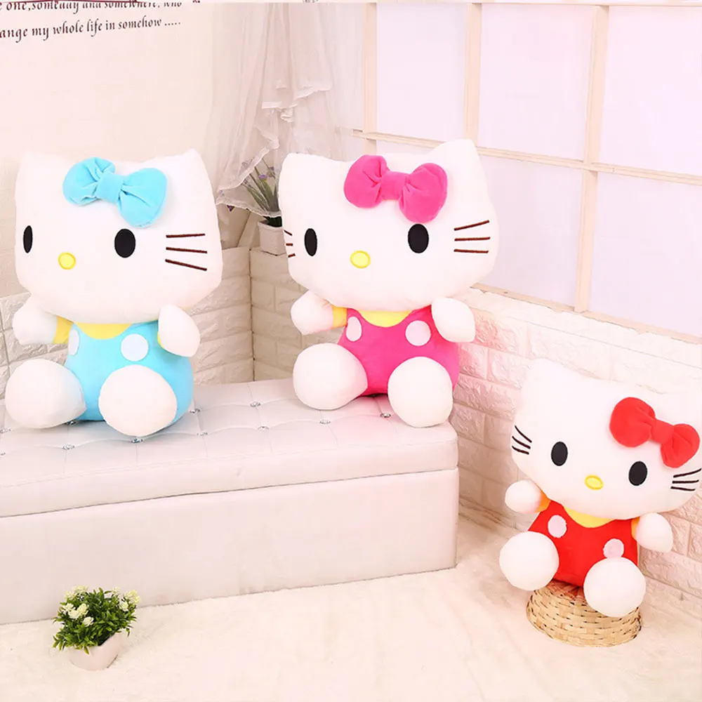 Hello Kitty Plush Toy Sanrio Plushie Doll Kawaii Stuffed Animals Cute Soft Cushion Sofa Pillow Home Decor Children Birthday Gift kawaii sanrio cartoon pillowcase anime cinnamoroll printed pillowcase home decor soft comfort pillowcase pillow accessory tool