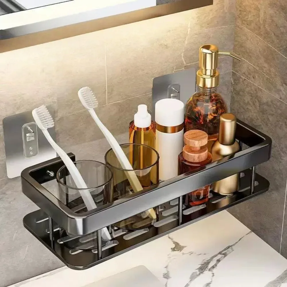Storage Shelf Bathroom Storage Shelf Foldable Shelf Floating Shelves Bathroom Shelf Bathroom Corner Shelf Drill-Free Storage Shelf for Bathroom Kitchen Bedroom