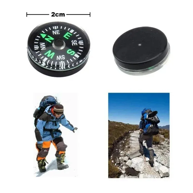 Description Picture 5 of item10pcs Portable Mini Camping and Hiking Navigation Tool, 20MM Copper Cap Nail Handheld Compass, Practical, Survival Tool，Tactical